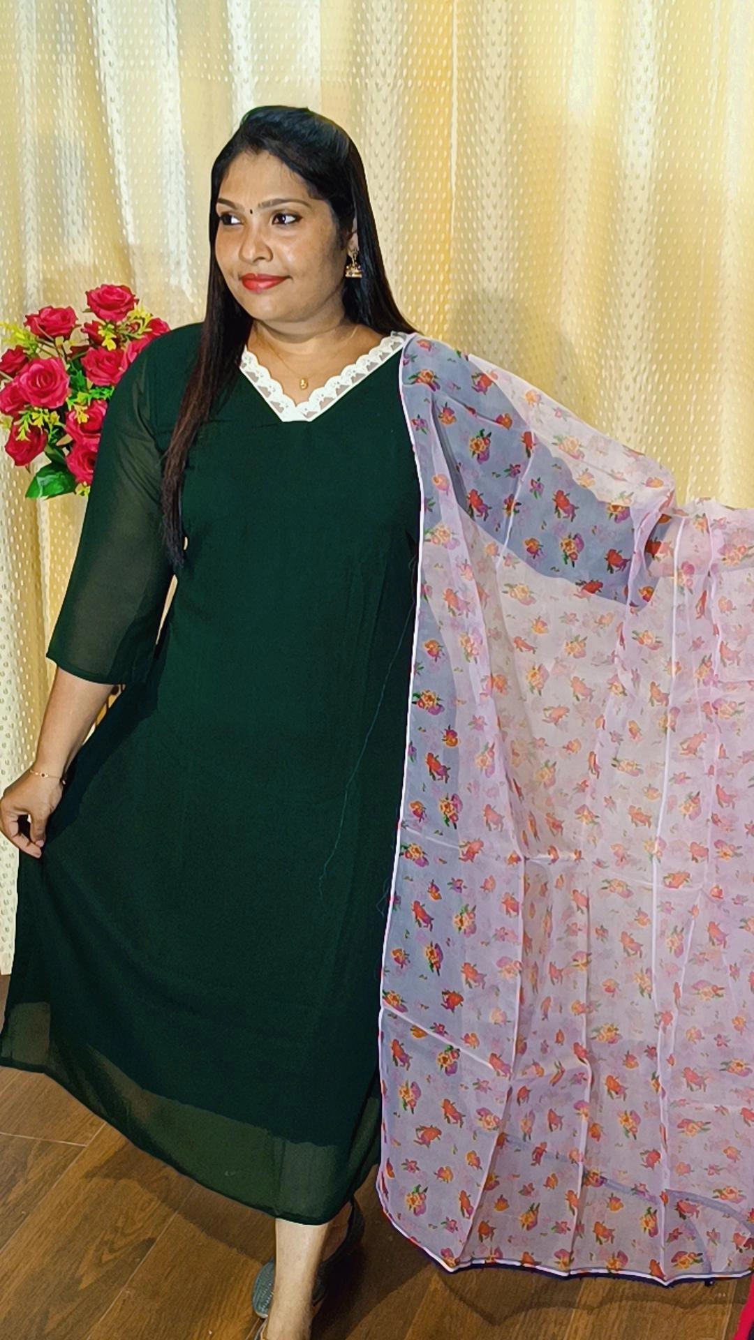 TOP DHUPATTA, GEORGETTE