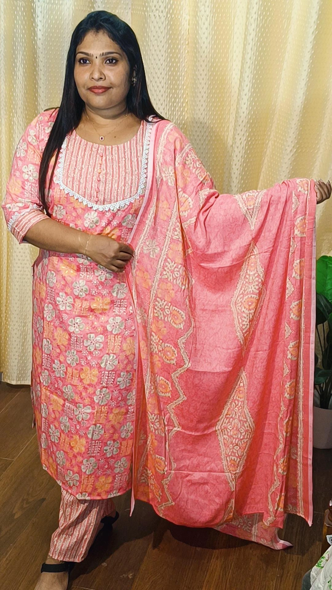 COTTON TOP BOTTOM DHUPATTA